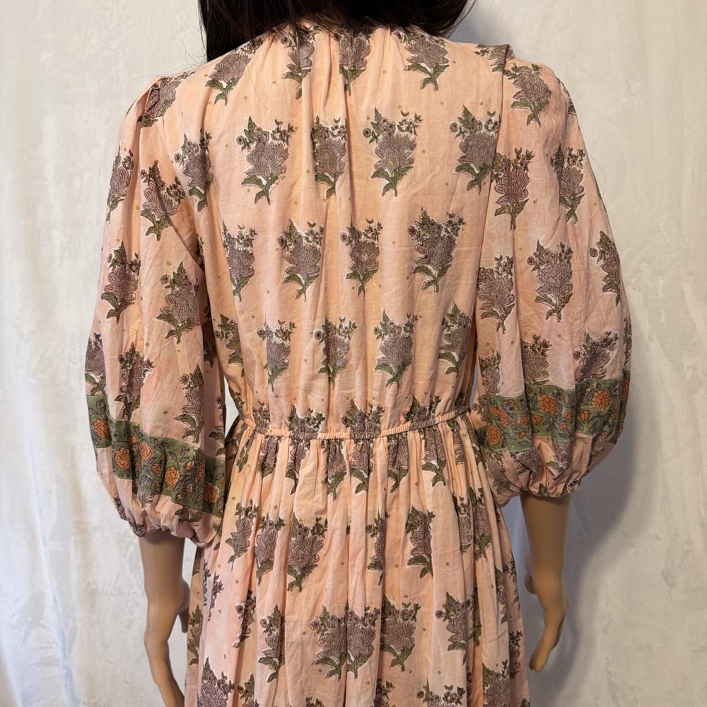Victoria Dunn Women's Midi Dress Small Flowy Cottagecore Prairie Boho Ruffles - Picture 6 of 10